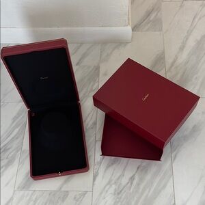 Cartier Red and Black Jewelry Box for Necklace and gift box- Set. New